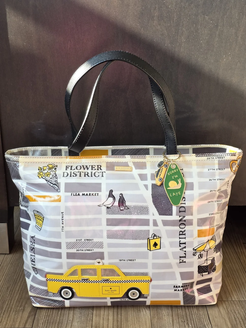 kate spade New York NYC Taxi Street Map Tote Tote